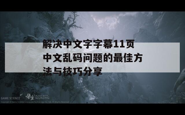 解决中文字字幕11页中文乱码问题的最佳方法与技巧分享