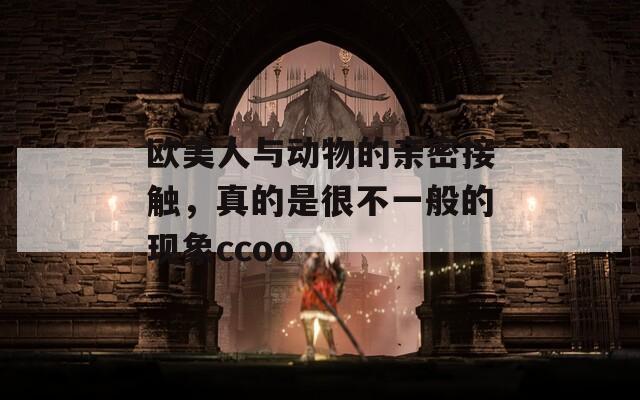 欧美人与动物的亲密接触，真的是很不一般的现象ccoo