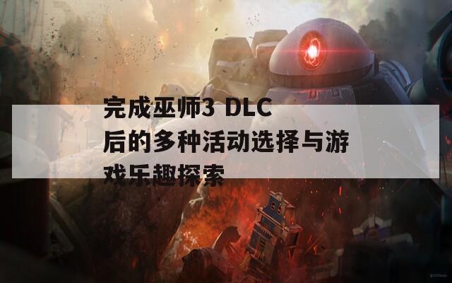 完成巫师3 DLC 后的多种活动选择与游戏乐趣探索