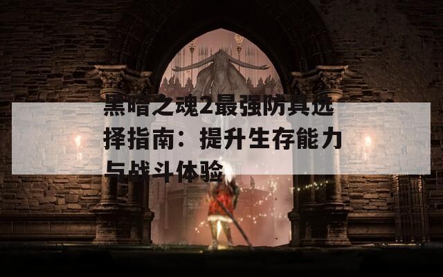 黑暗之魂2最强防具选择指南：提升生存能力与战斗体验