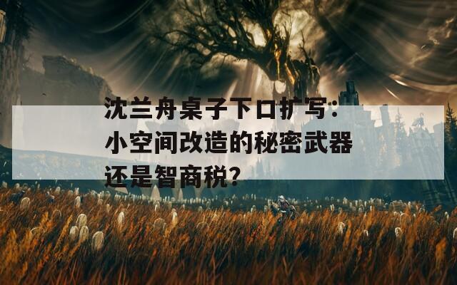 沈兰舟桌子下口扩写：小空间改造的秘密武器还是智商税？