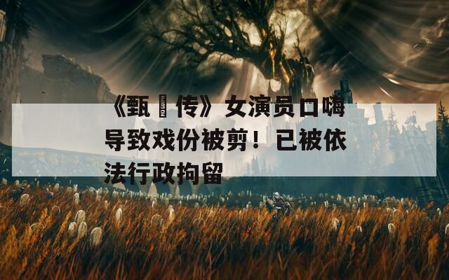 《甄嬛传》女演员口嗨导致戏份被剪！已被依法行政拘留