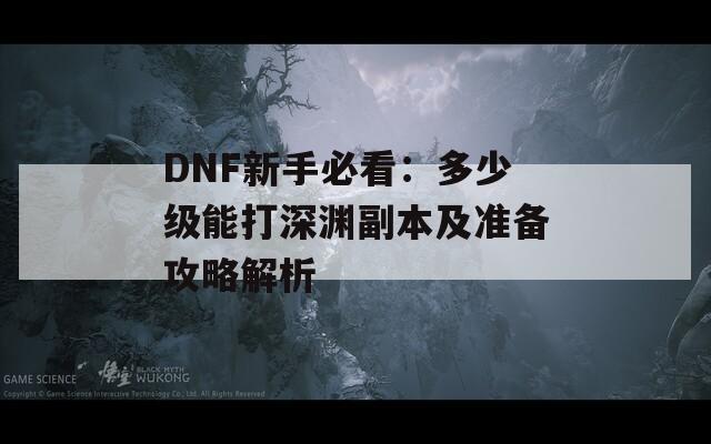 DNF新手必看：多少级能打深渊副本及准备攻略解析