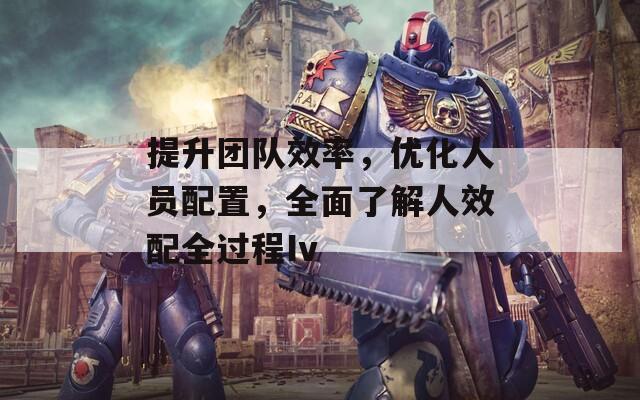 提升团队效率，优化人员配置，全面了解人效配全过程Iv
